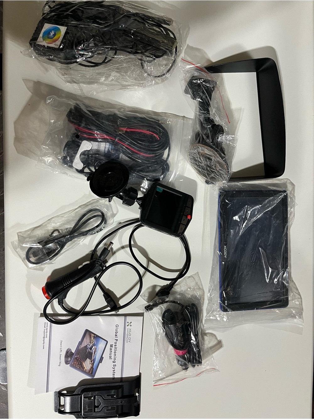 Portable Black Dashboard Camera and 7" Monitor Kit